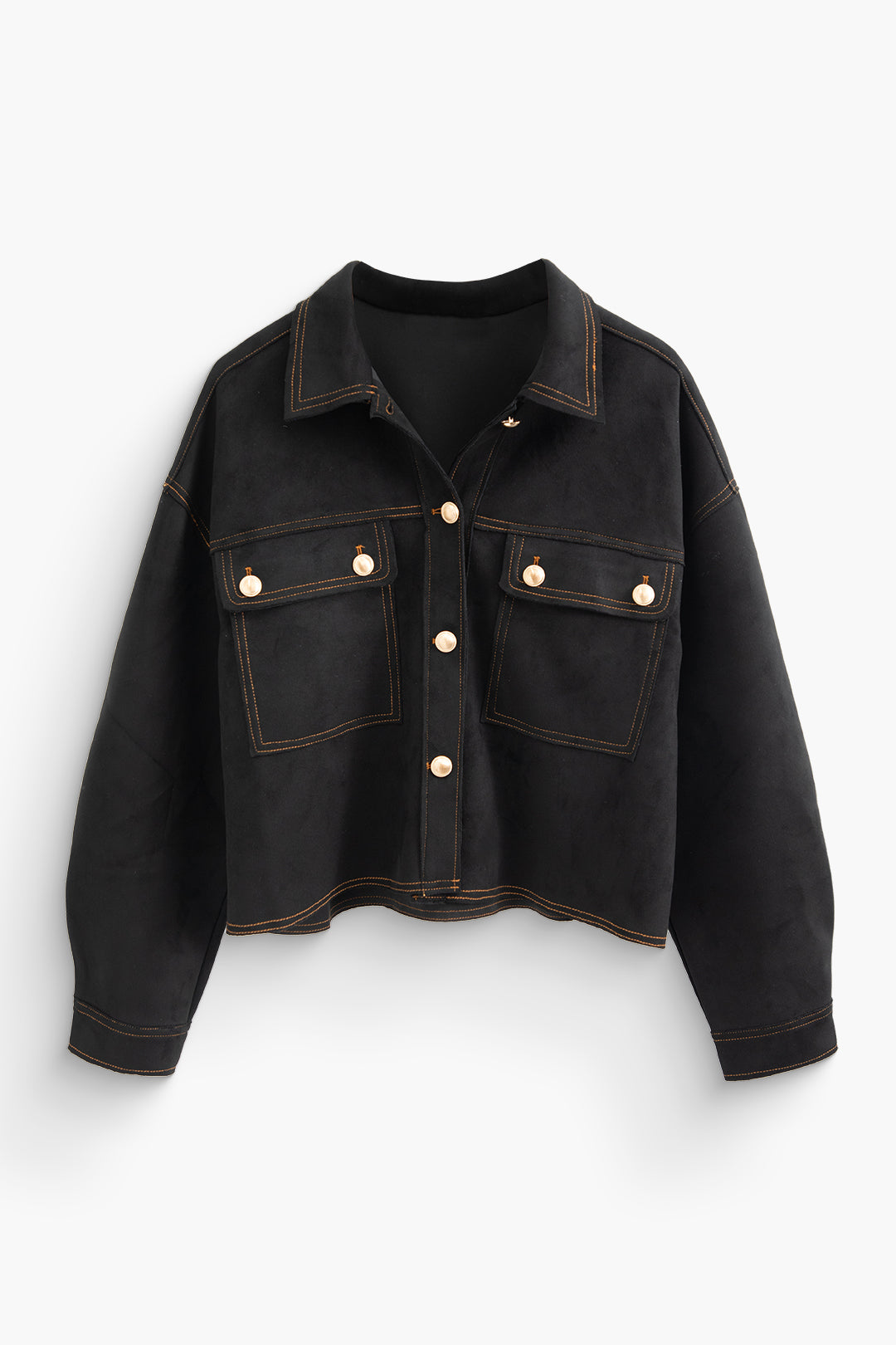 Contrast Stitching Y2K Flap Pocket Jacket - Trendy Grunge Aesthetic Outerwear for Stylish Looks