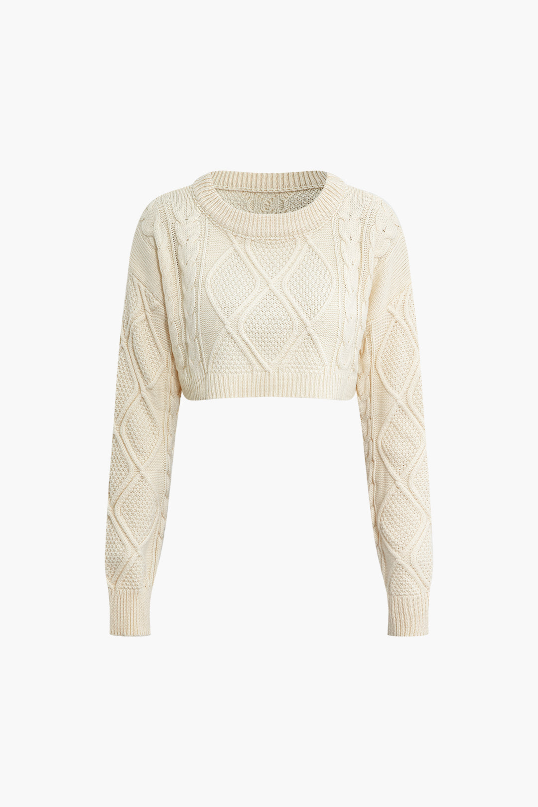 Coquette Aesthetic Cable Knit Crop Top - Y2K Fashion Cute Sweater for Stylish Outfits