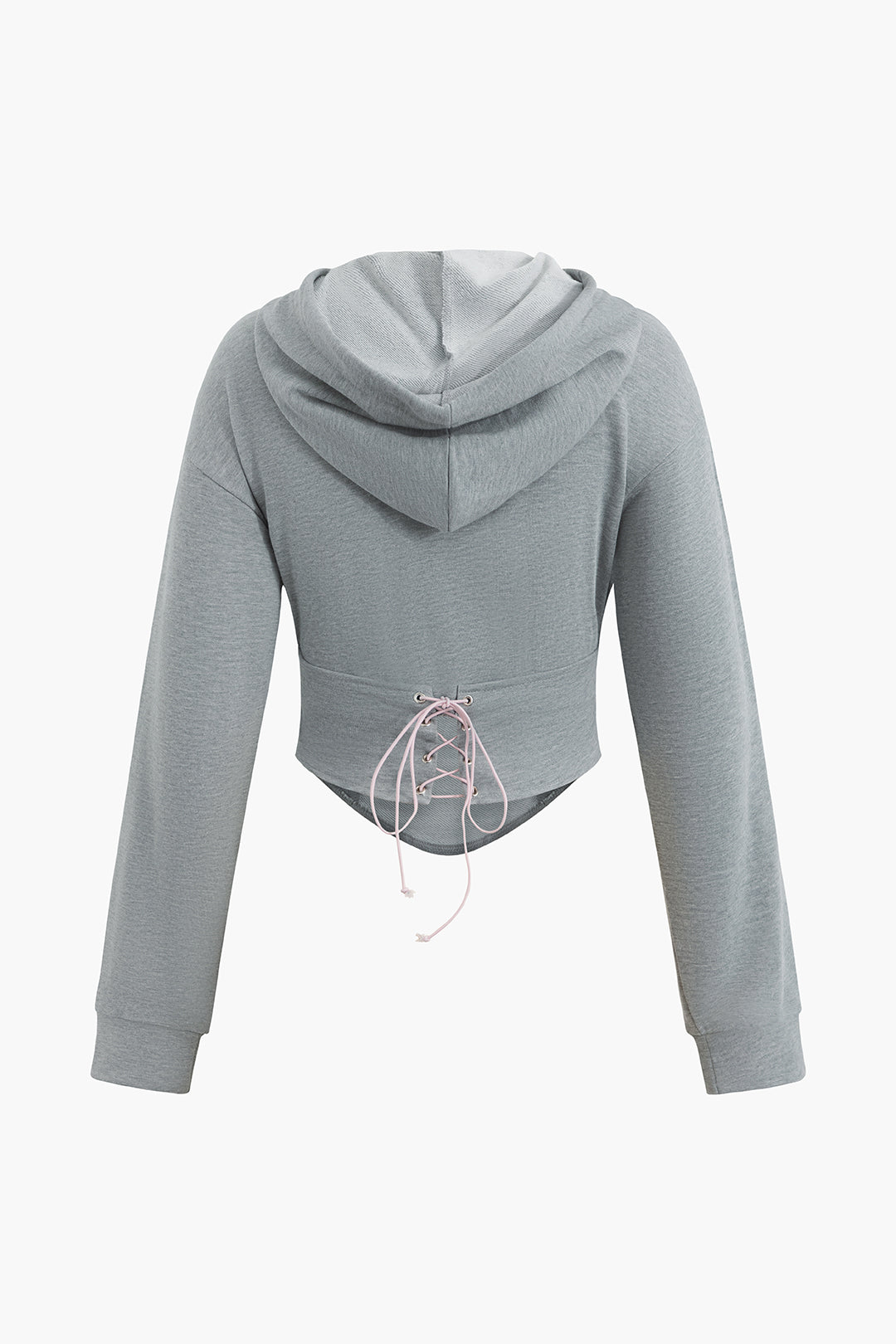 Coquette Aesthetic Hooded Drawstring Lace-up Sweatshirt for Y2K Fashion Lovers