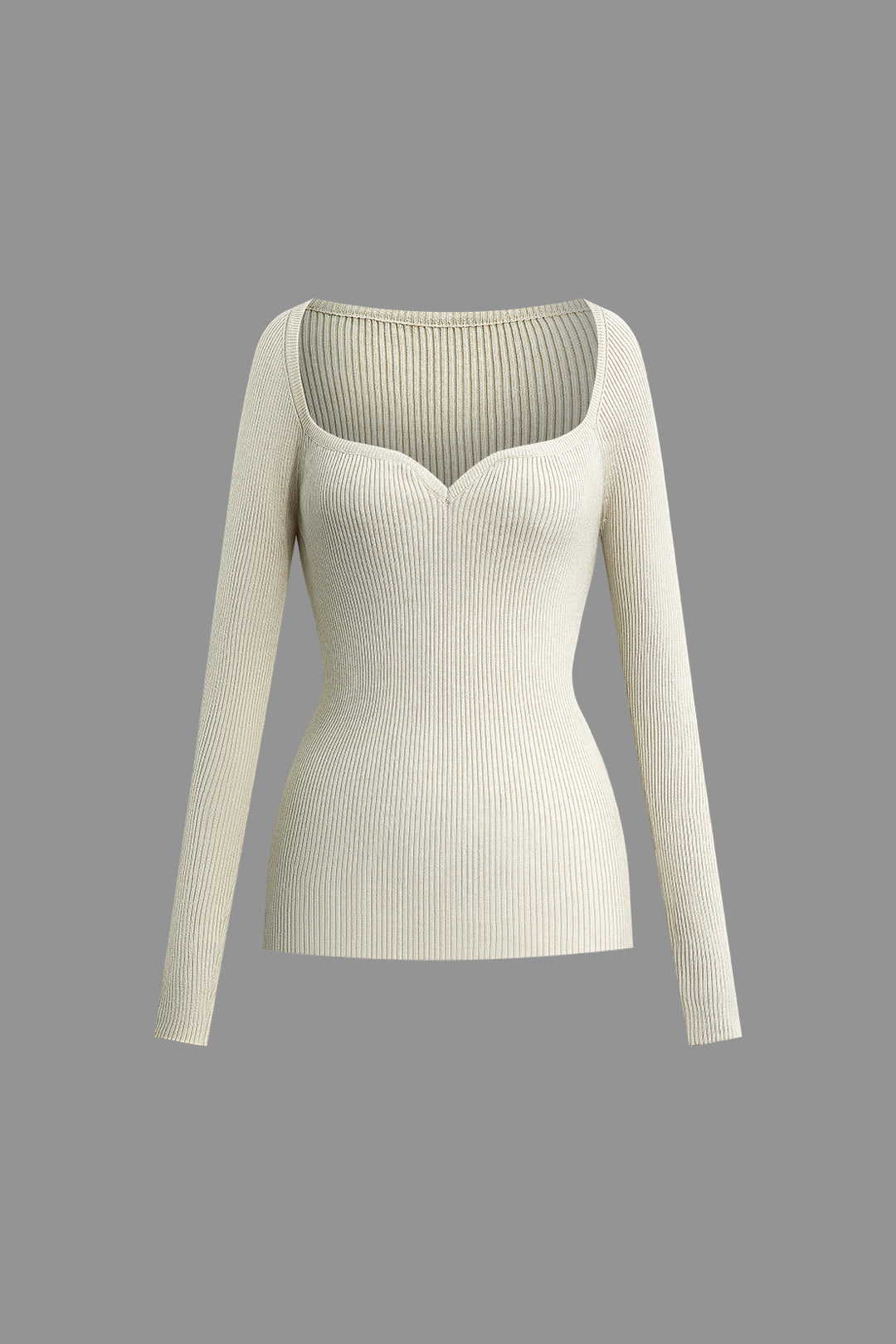 Coquette Aesthetic Solid Long Sleeve Knit Top - Y2K Fashion Essential for Cute Outfits