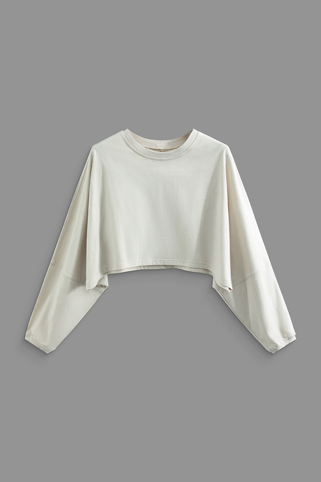 Coquette Aesthetic Solid Round Neck Crop Sweatshirt - Y2K Fashion Comfy Top