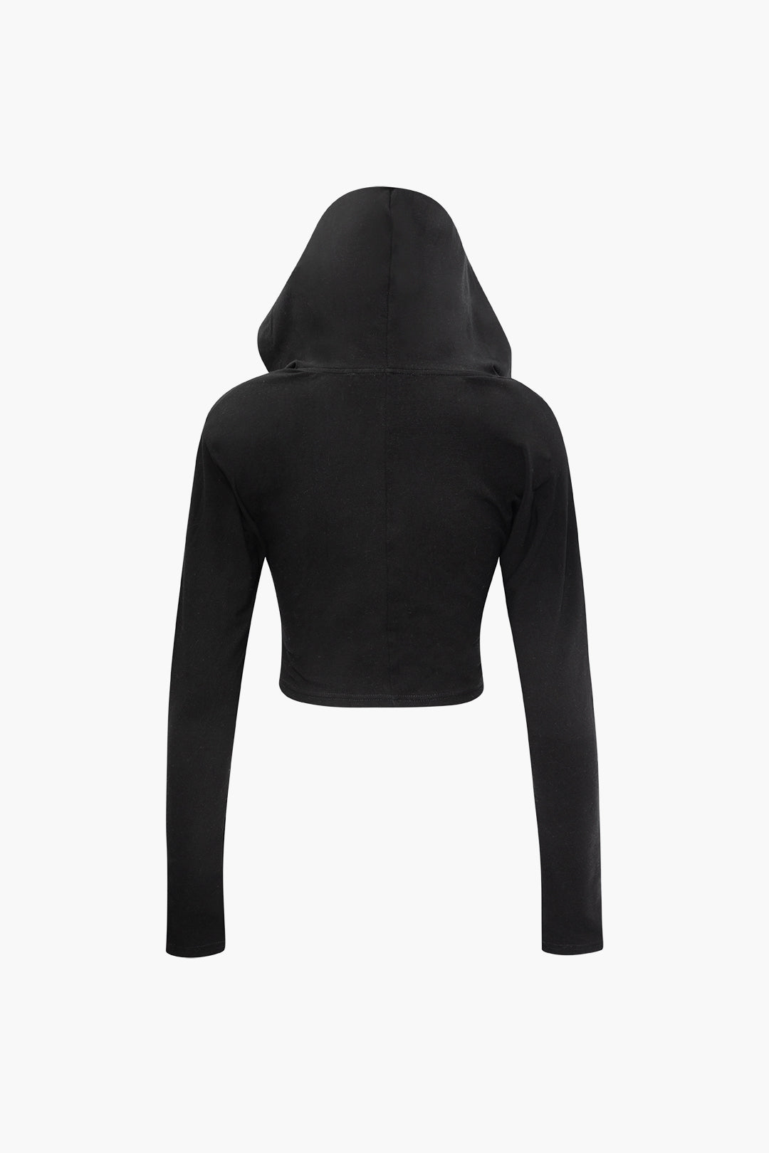 Coquette Style Cross Hooded Long Sleeve Crop Top - Y2K Aesthetic Cute Top for Trendy Looks