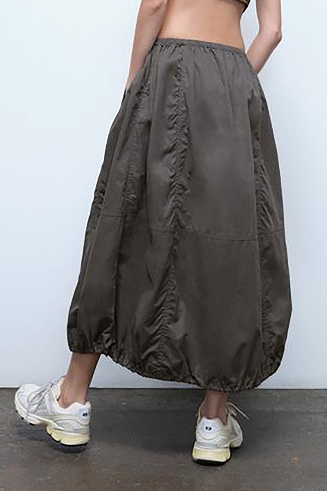 Cuff Hem Maxi Skirt - Y2K Aesthetic Cargo Skirt for Chic Coquette and Grunge Outfits