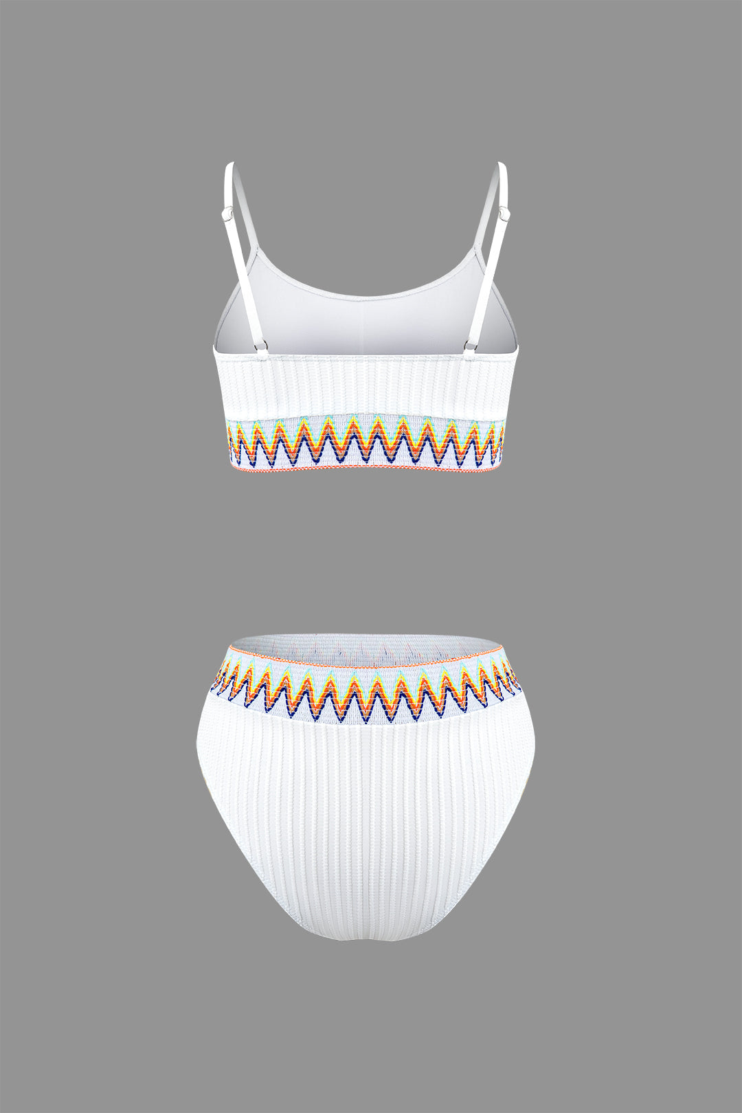 Embroidered Texture Swimsuit - Y2K Aesthetic Swimwear for Trendy Summer Vibes