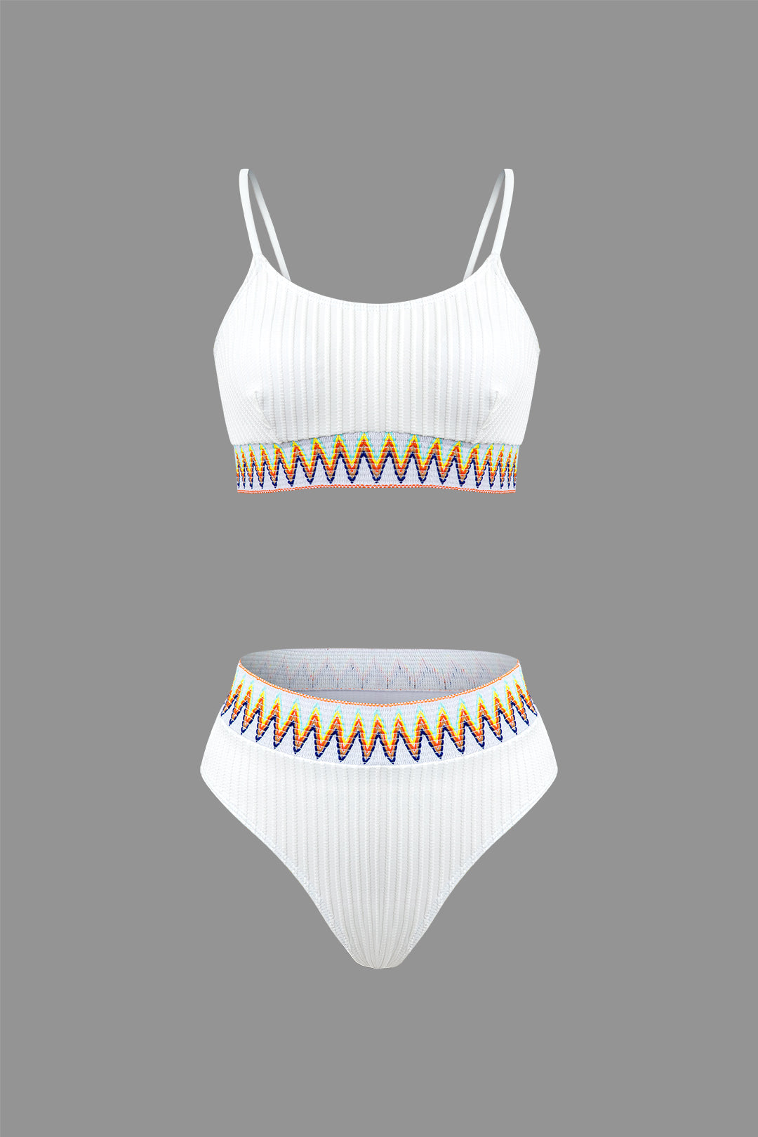 Embroidered Texture Swimsuit - Y2K Aesthetic Swimwear for Trendy Summer Vibes