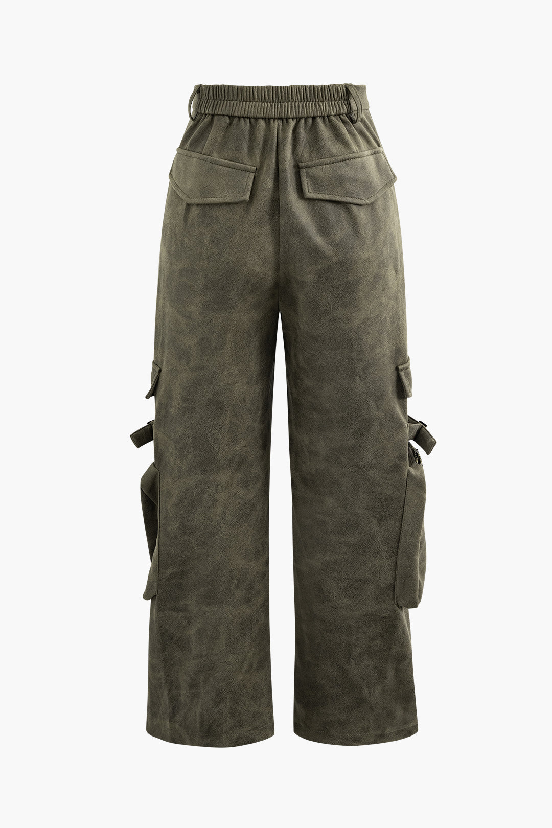 Faux Suede Multi Pocket Cargo Pants for Y2K Aesthetic and Grunge Style Outfits