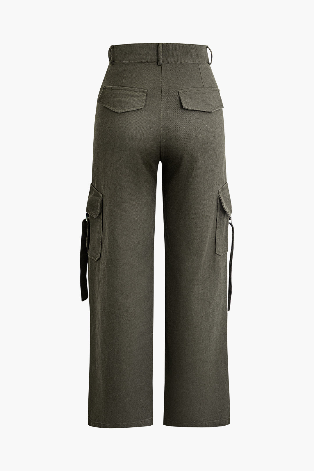 Flap Pocket Tie-Front Straight Leg Cargo Pants in Y2K Style for Trendy Aesthetic Outfits