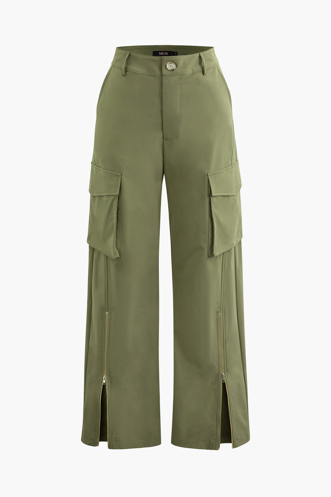 Flap Pocket Wide Leg Cargo Pants in Y2K Style for Trendy Aesthetic Outfits