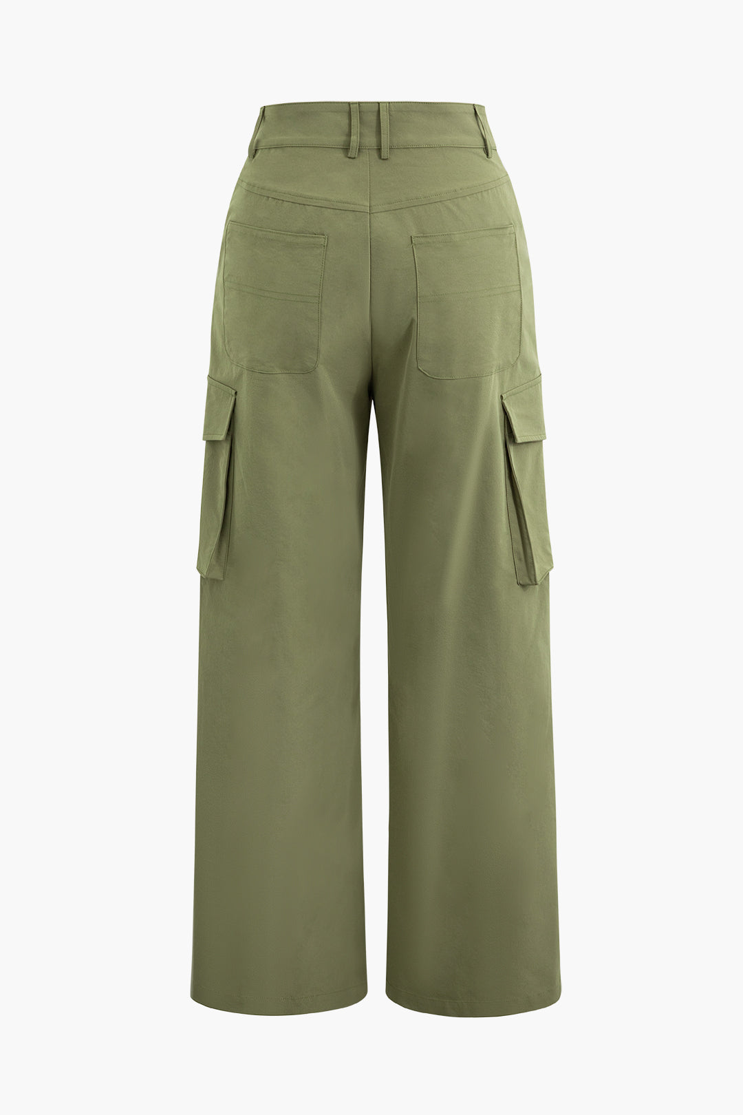 Flap Pocket Wide Leg Cargo Pants in Y2K Style for Trendy Aesthetic Outfits