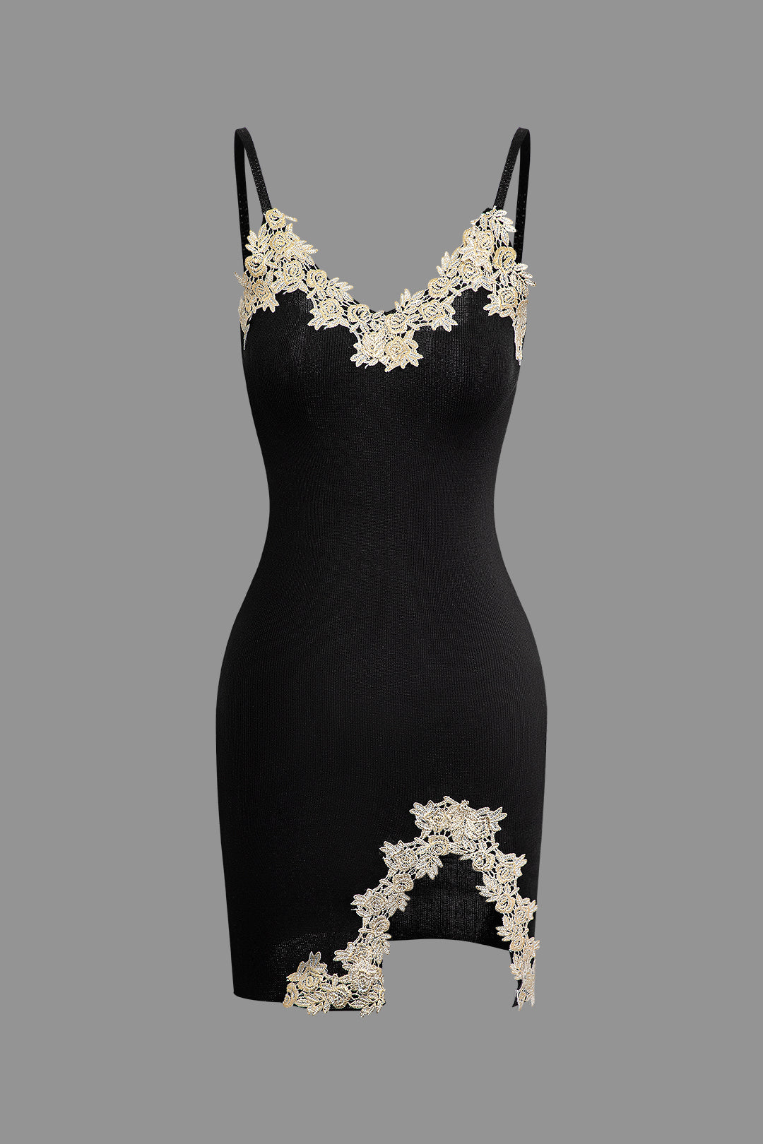 Floral Embroidery Cut-Out Mini Dress for Y2K Aesthetic and Coquette Style