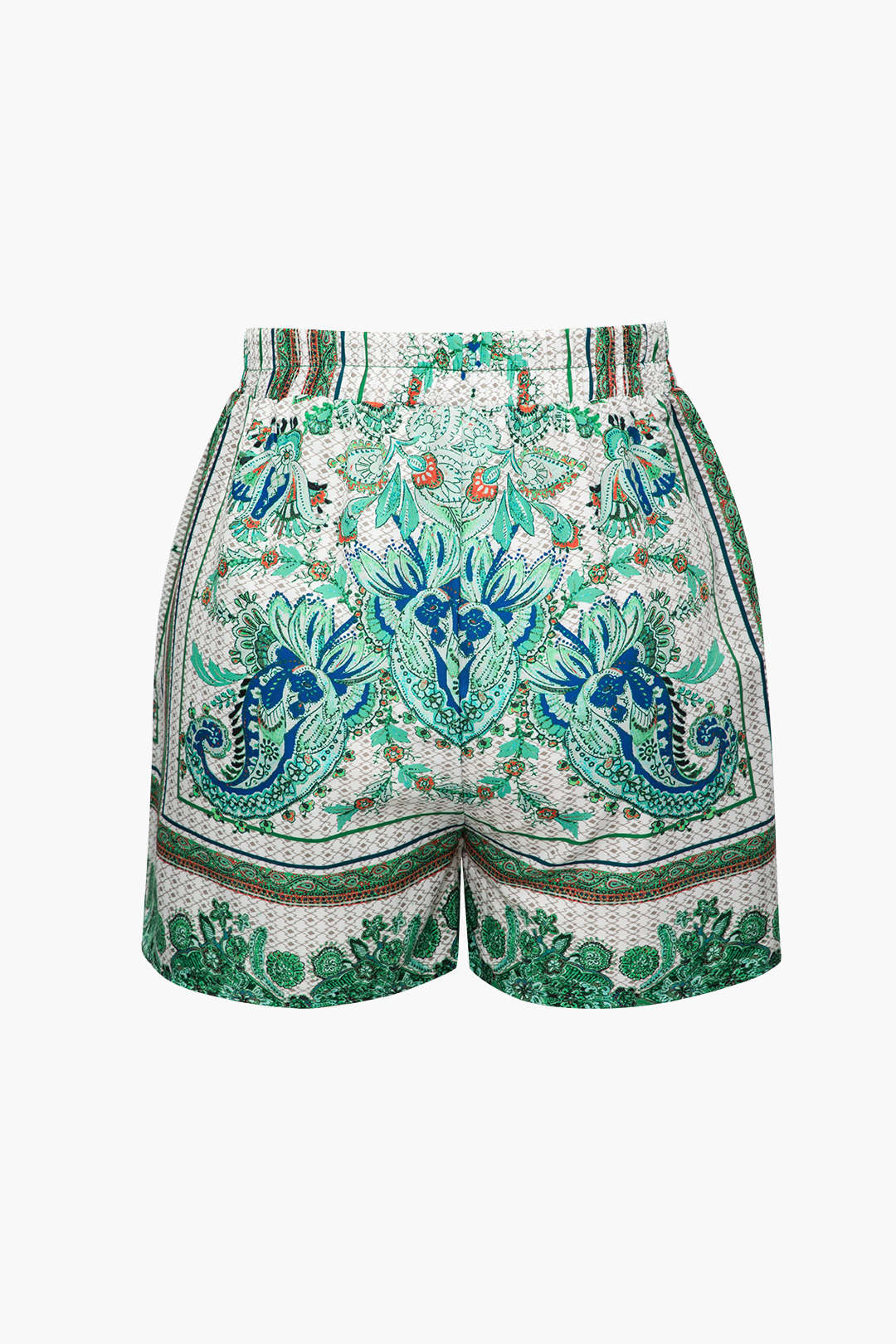 Floral Print Elastic Shorts for Y2K Aesthetic Outfits and Comfy Summer Vibes