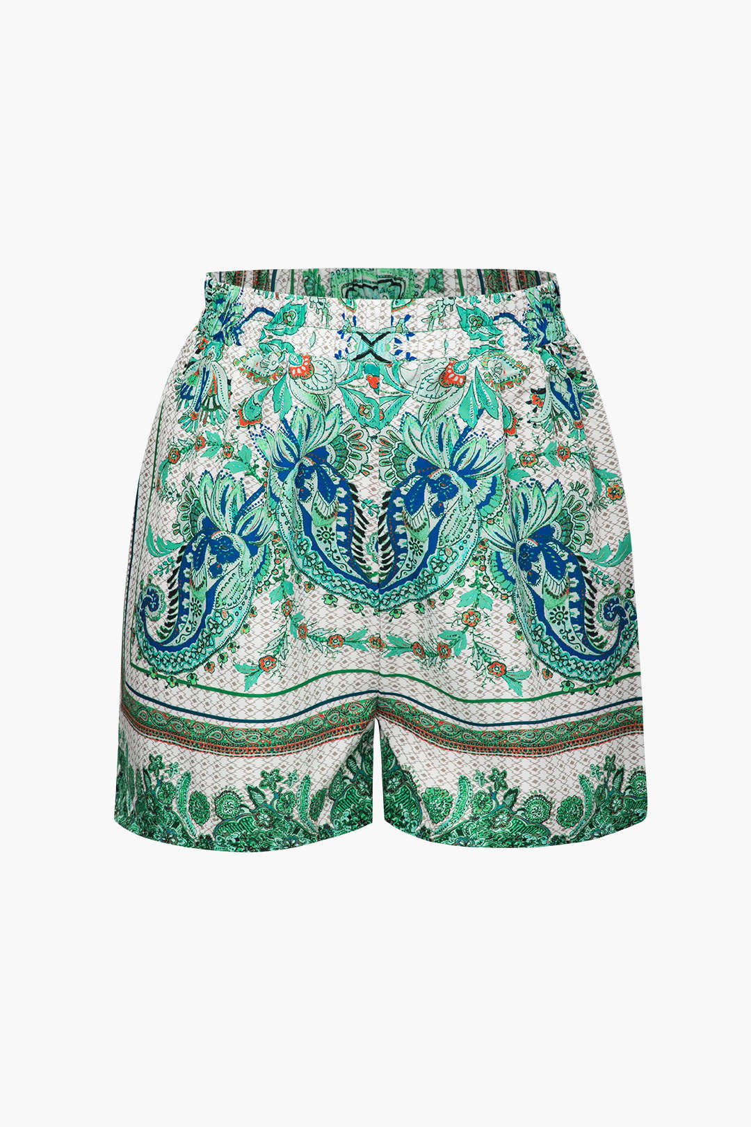 Floral Print Elastic Shorts for Y2K Aesthetic Outfits and Comfy Summer Vibes