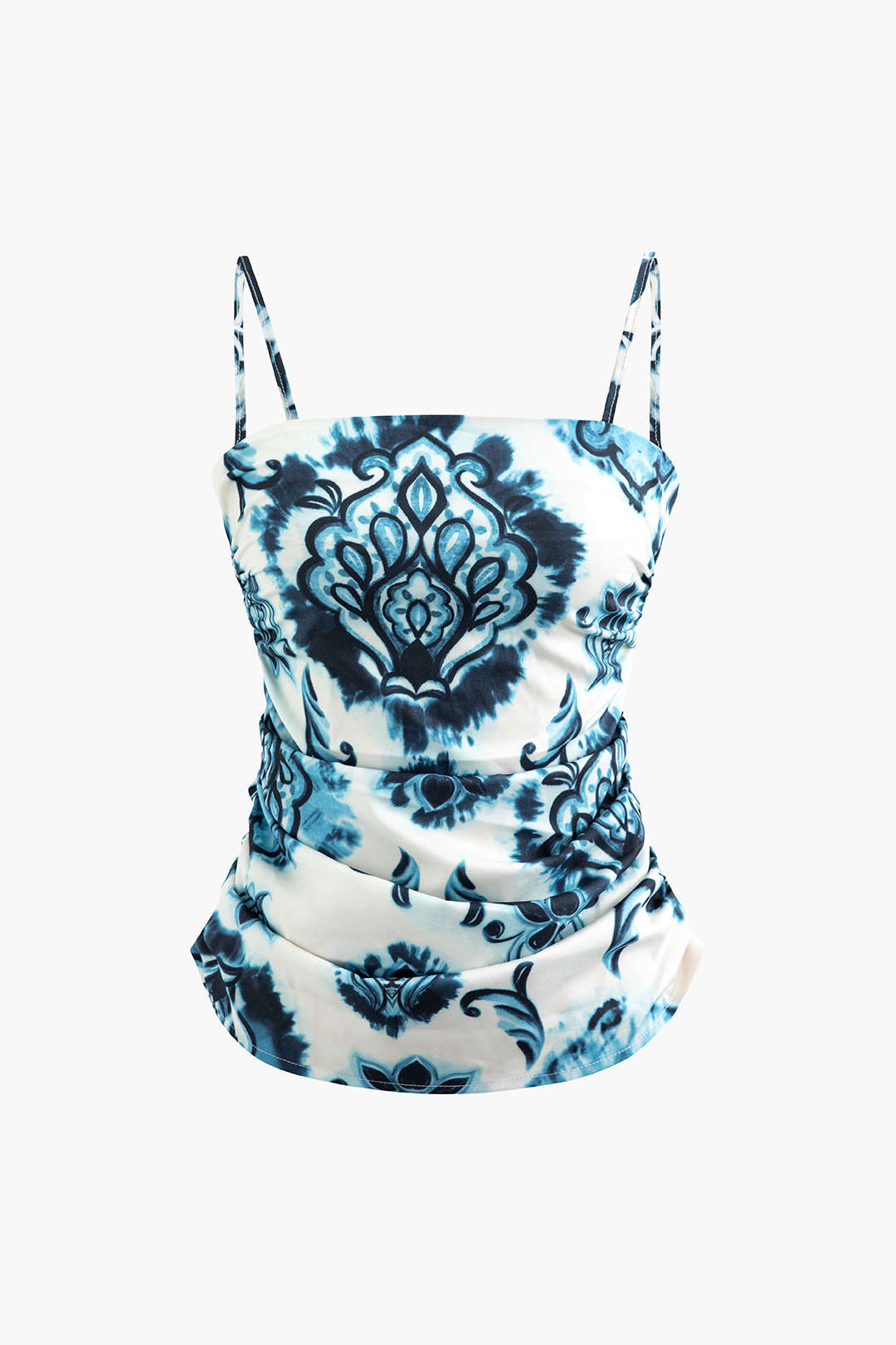 Floral Print Ruched Y2K Top - Cute Coquette Aesthetic for Trendy Outfits