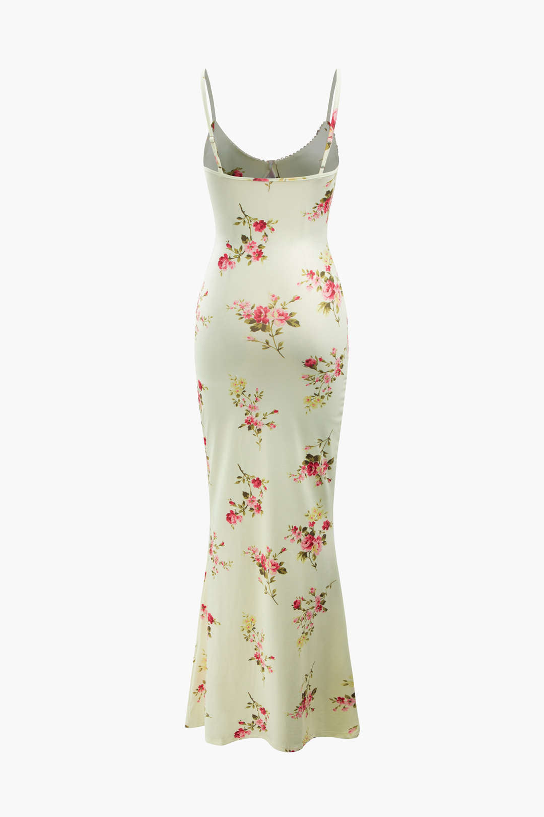 Floral Print V-neck Y2K Aesthetic Maxi Slip Dress for Effortless Coquette Style