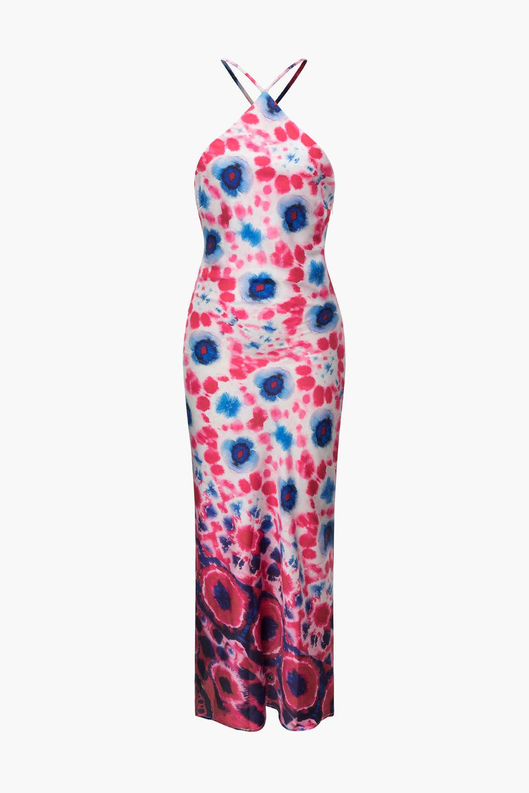 Floral Print Y2K Aesthetic Halter Maxi Dress for Effortless Coquette Style