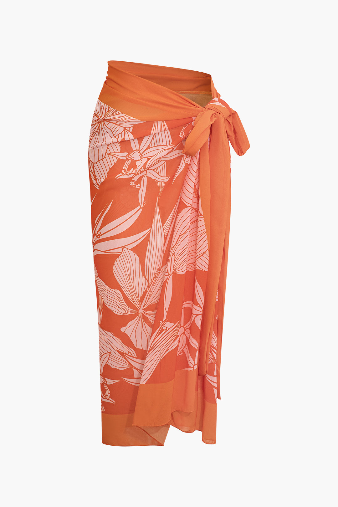 Floral Print Y2K Aesthetic Knot Side Wrap Maxi Skirt for Trendy Coquette Style