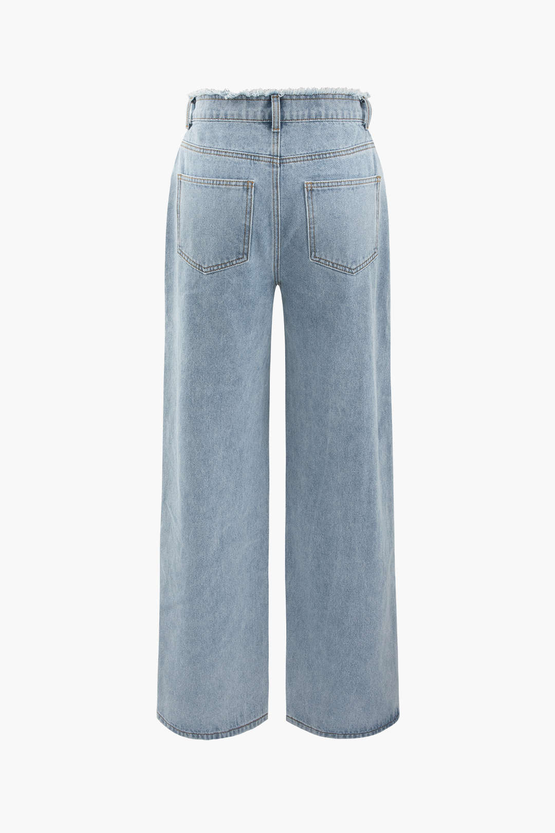 Frayed Destroyed Straight Leg Jeans - Y2K Grunge Style for Aesthetic Outfits