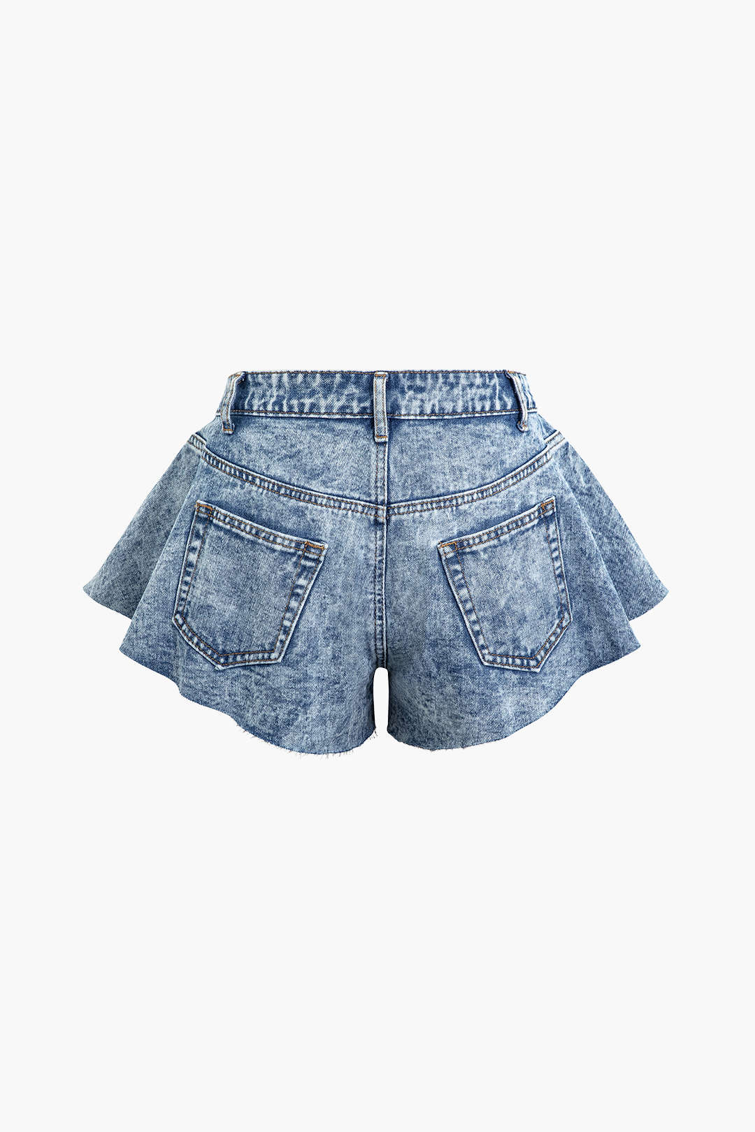 Frayed Hem Wide Leg Denim Shorts - Y2K Aesthetic Casual Summer Fashion Essential