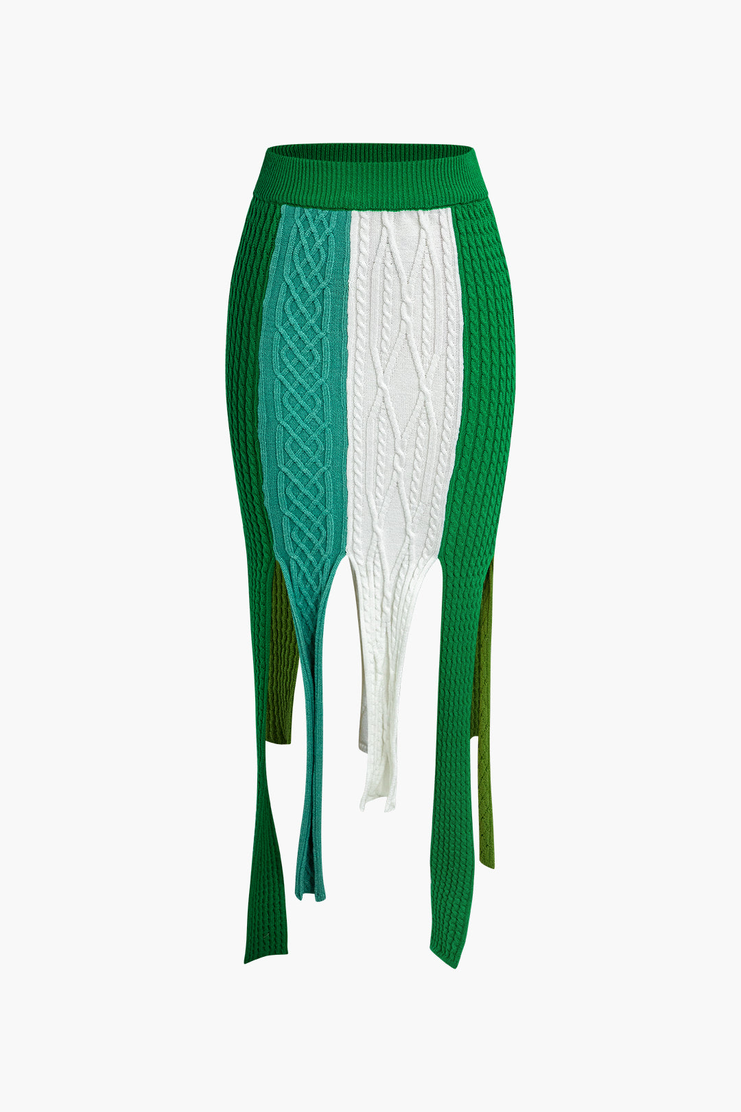 Fringe Hem Knit Midi Skirt - Y2K Aesthetic Fashion for Trendy Outfits and Stylish Looks