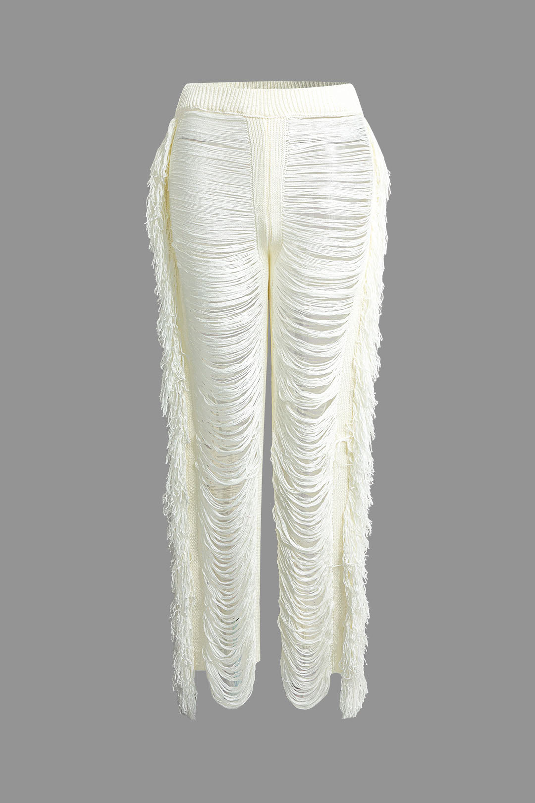 Fringed Distressed Y2K Pants for Grunge Aesthetic and Coquette Style Outfits