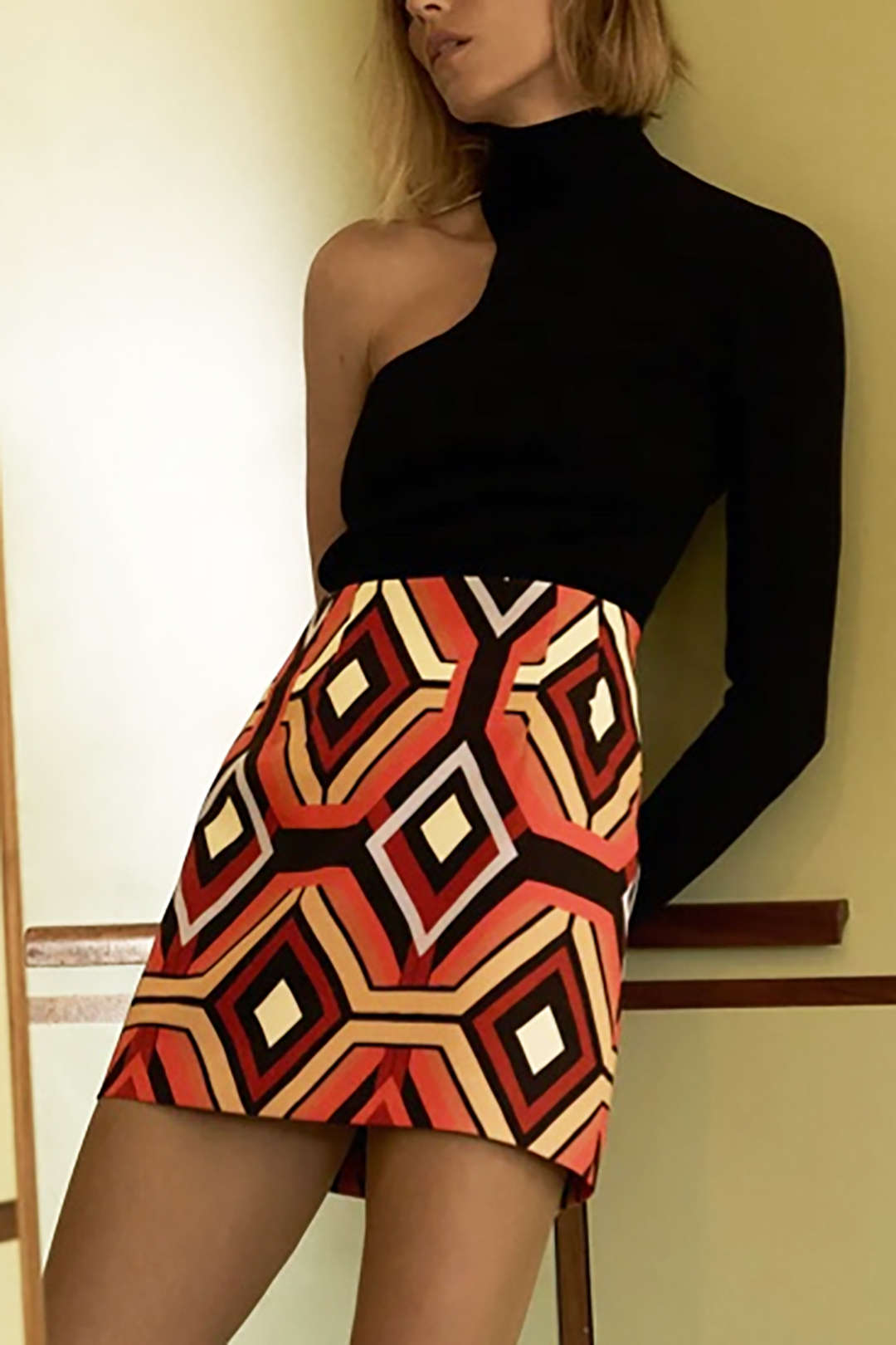 Geometric Pattern Cargo Skirt - Y2K Aesthetic Grunge Style for Trendy Outfits