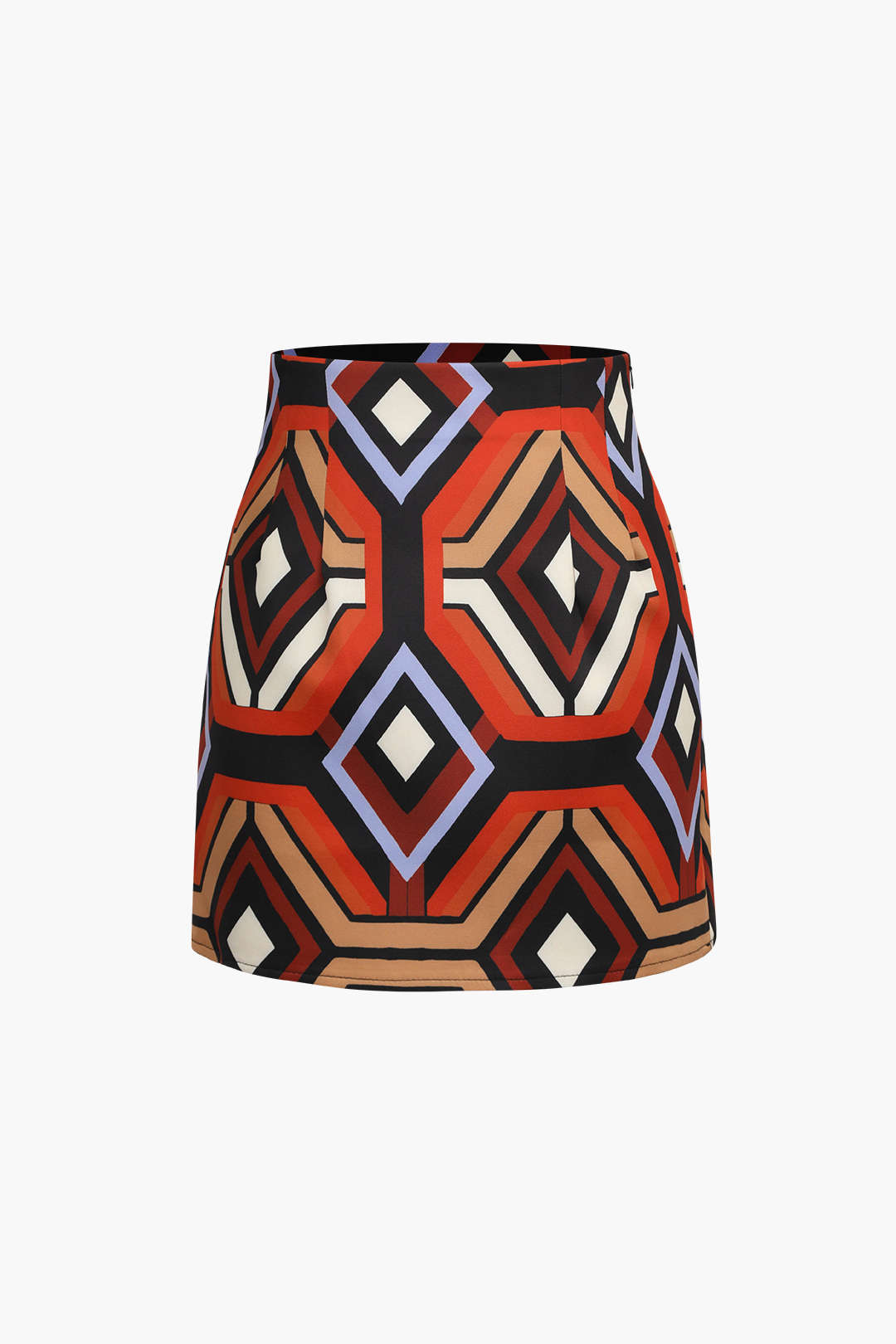 Geometric Pattern Cargo Skirt - Y2K Aesthetic Grunge Style for Trendy Outfits