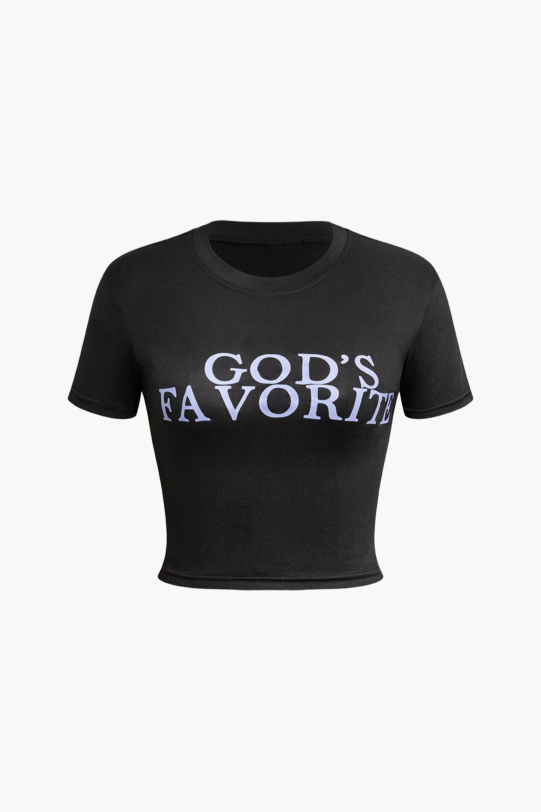 GOD'S FAVORITE Y2K Aesthetic Print Crop Top - Trendy Coquette Style Tee for Cute Outfits