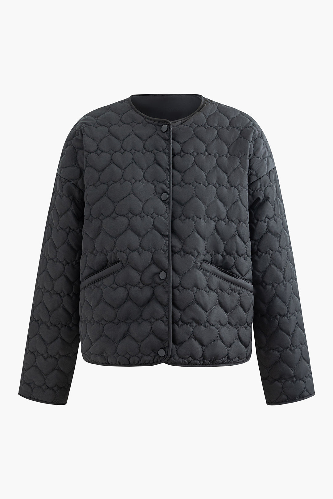 Heart-Shaped Quilted Puffer Coat - Y2K Aesthetic Outerwear for Cozy Chic Style