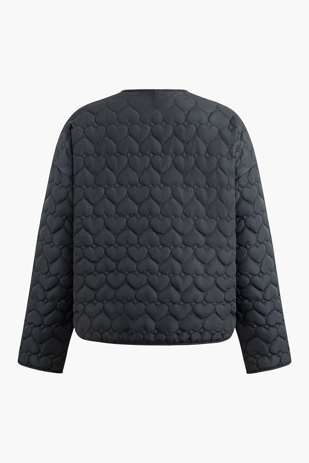 Heart-Shaped Quilted Puffer Coat - Y2K Aesthetic Outerwear for Cozy Chic Style