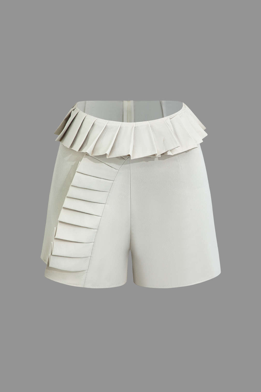 High Waist Pleated Trim Shorts - Y2K Aesthetic Cute Bottoms for Stylish Outfits