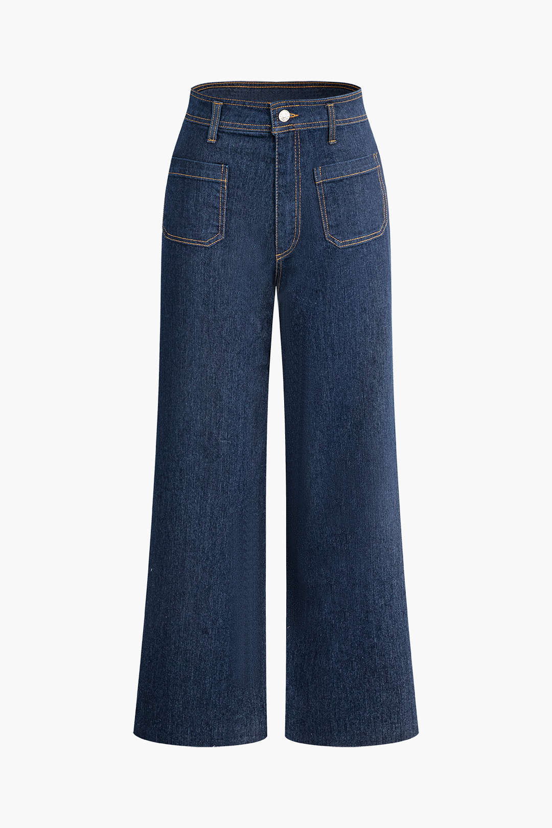 High Waist Raw Hem Wide Leg Jeans - Y2K Aesthetic Denim for Trendy Outfits