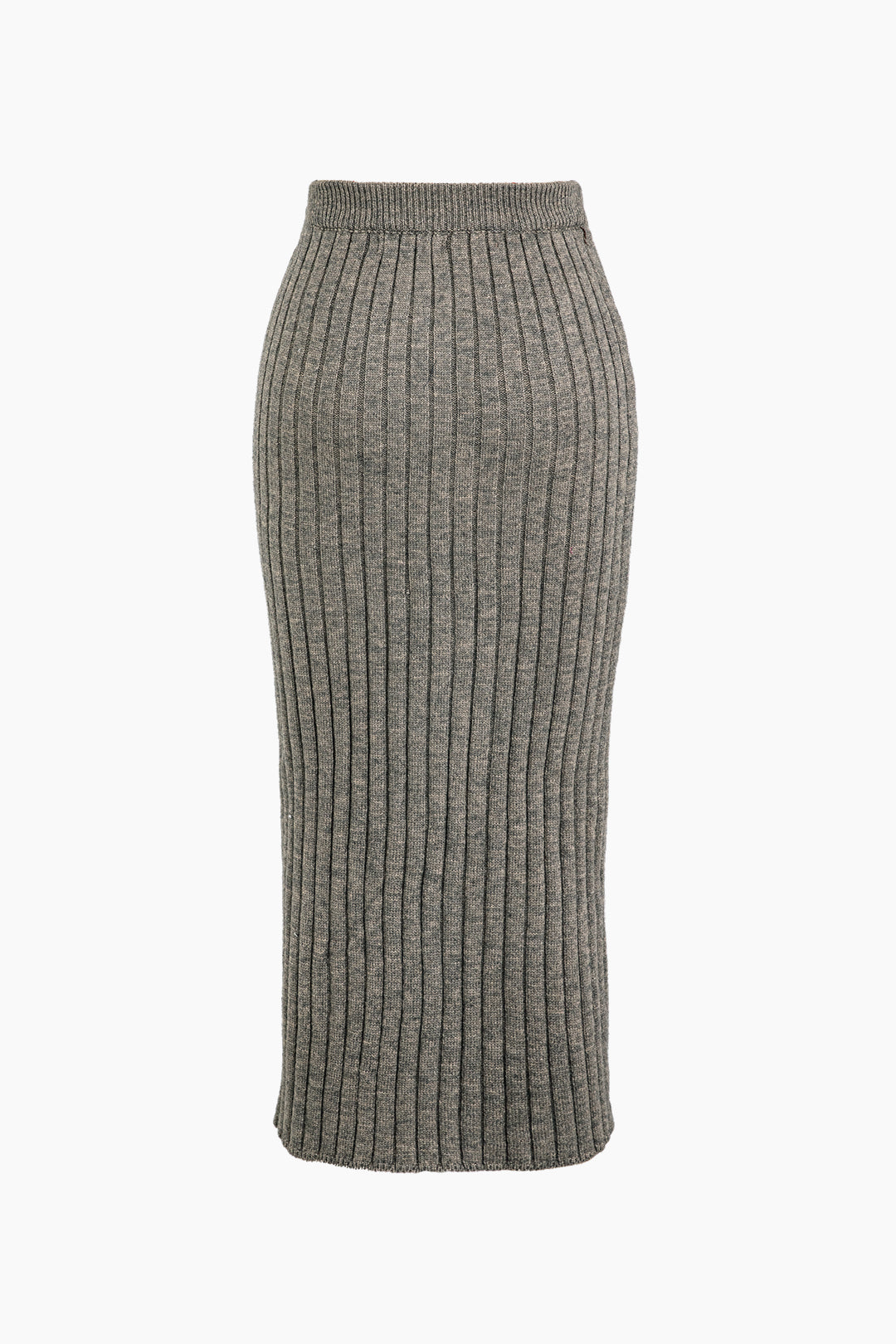 High Waist Ribbed Knit Midi Skirt - Y2K Aesthetic Essential for Chic Coquette Outfits