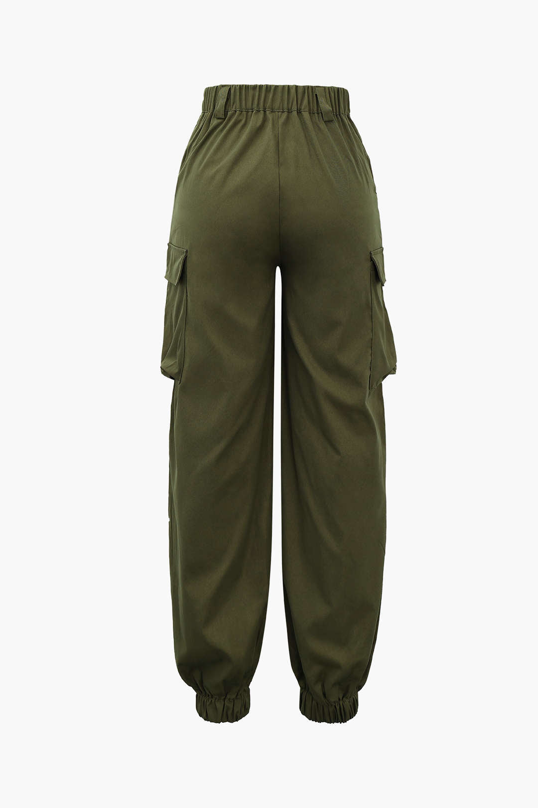 High-Waisted Cuffed Cargo Pants in Y2K Style for Trendy Aesthetic Outfits