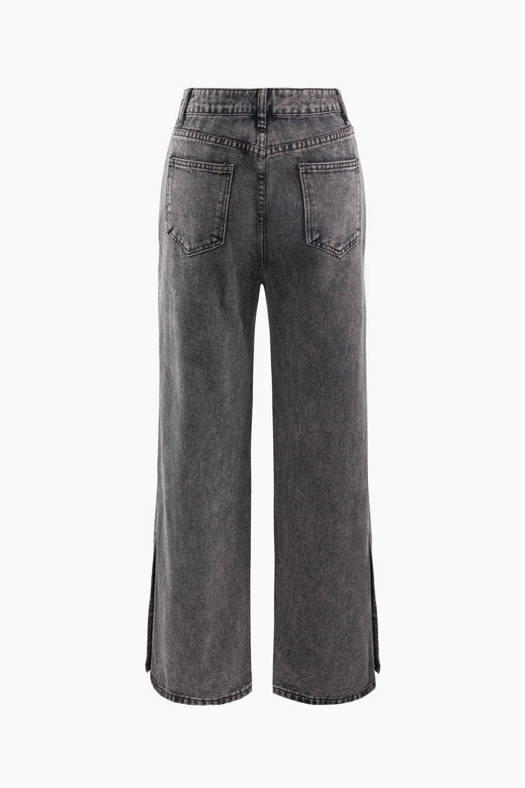 High-Waisted Distressed Straight Leg Jeans for Y2K Aesthetic and Grunge Style Outfits