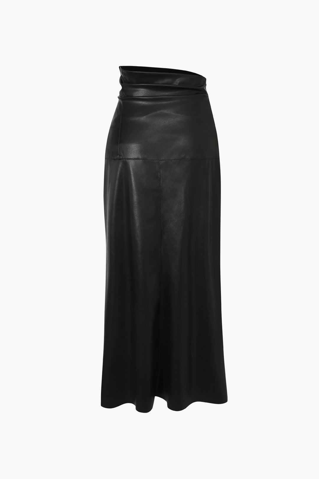 High-Waisted Faux Leather Skirt for Y2K Aesthetic and Grunge Style Outfits