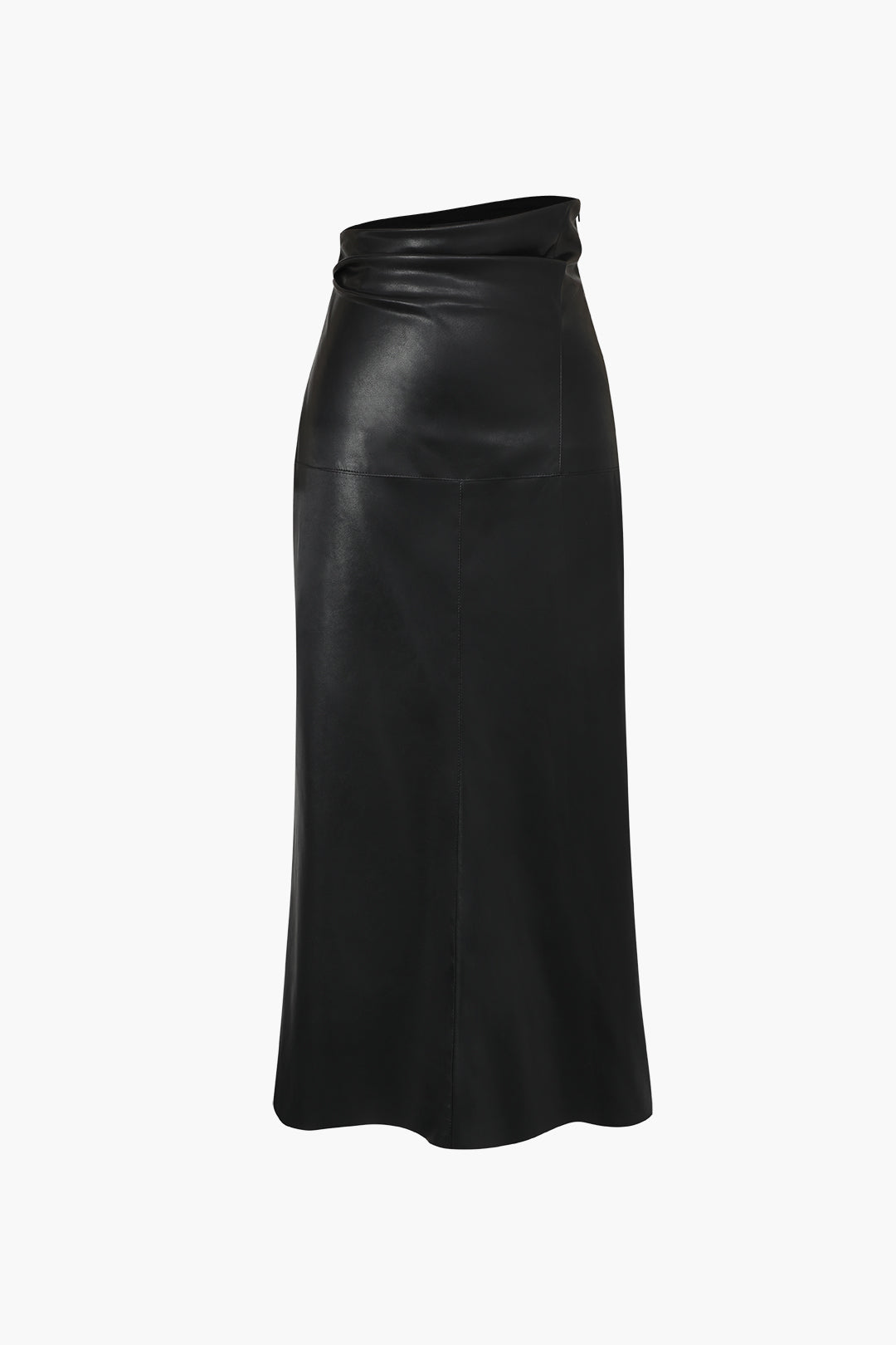 High-Waisted Faux Leather Skirt for Y2K Aesthetic and Grunge Style Outfits