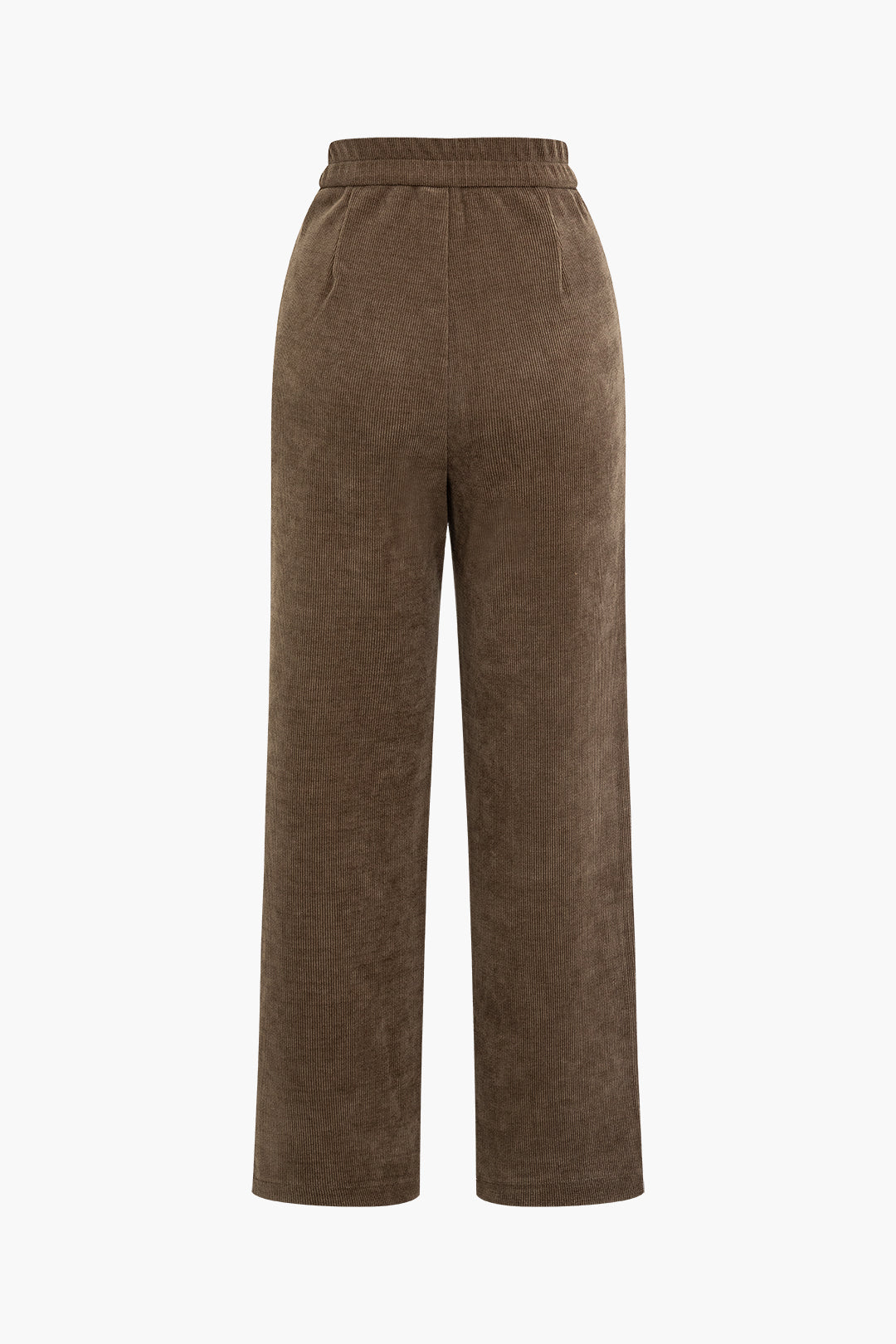 High-Waisted Pleated Corduroy Pants for Y2K Aesthetic and Grunge Style Outfits