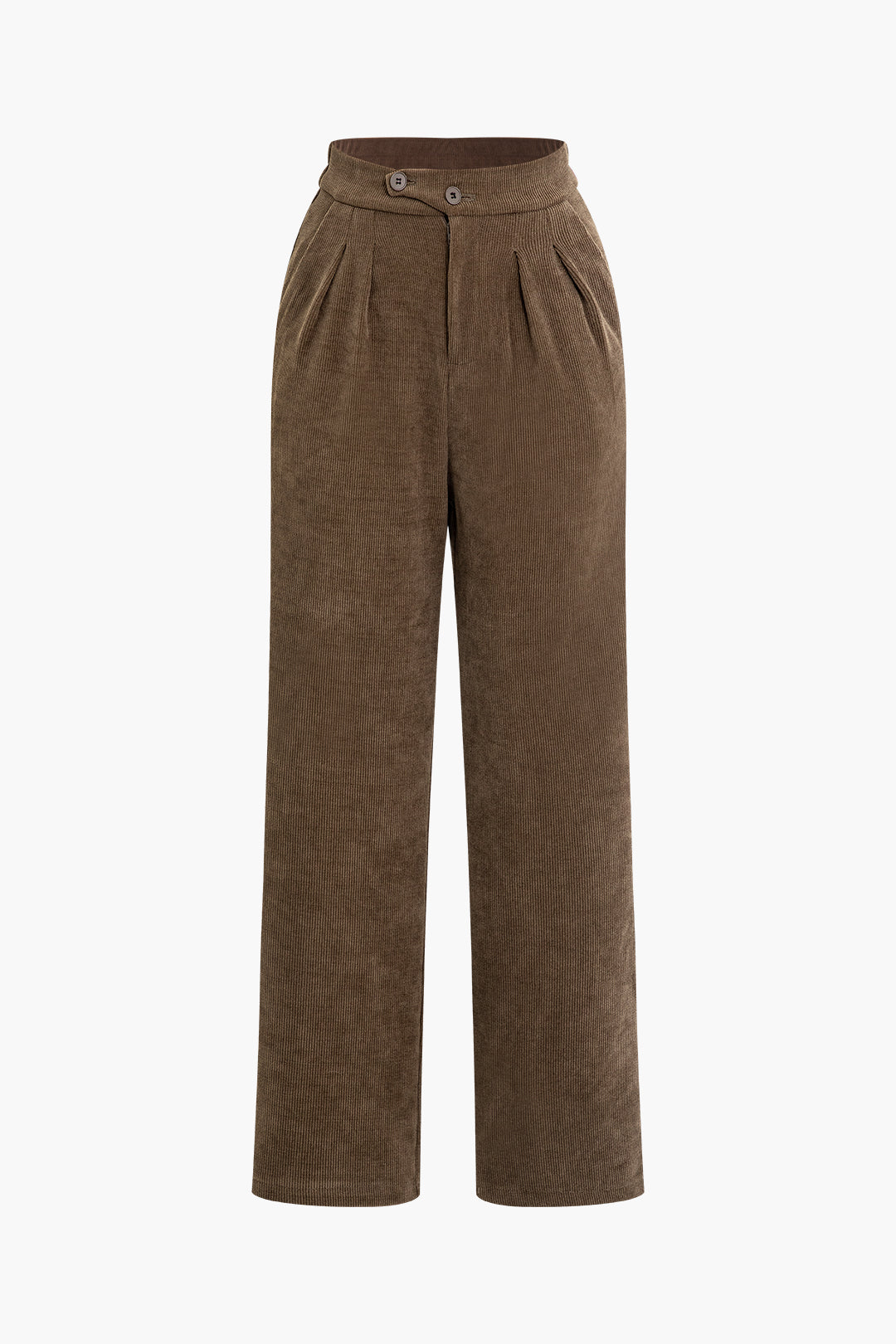 High-Waisted Pleated Corduroy Pants for Y2K Aesthetic and Grunge Style Outfits