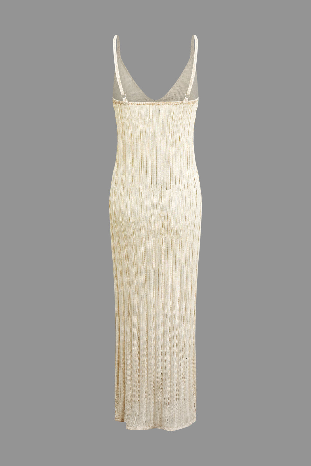 Hollow Out V-Neck Open Knit Maxi Dress - Y2K Fashion for Effortless Coquette Aesthetic