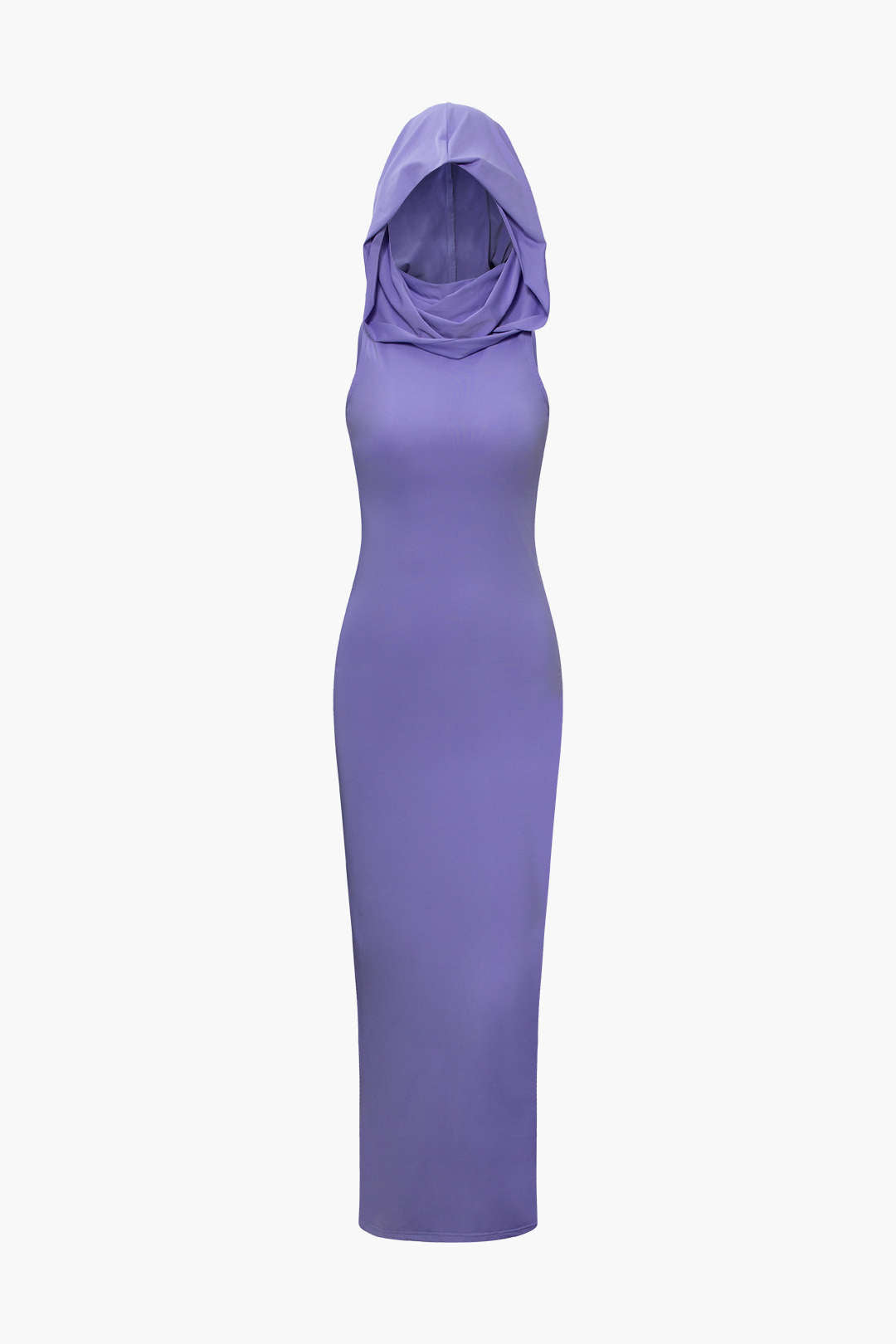 Hooded Back Slit Sleeveless Maxi Dress - Y2K Aesthetic Fashion for Effortless Style