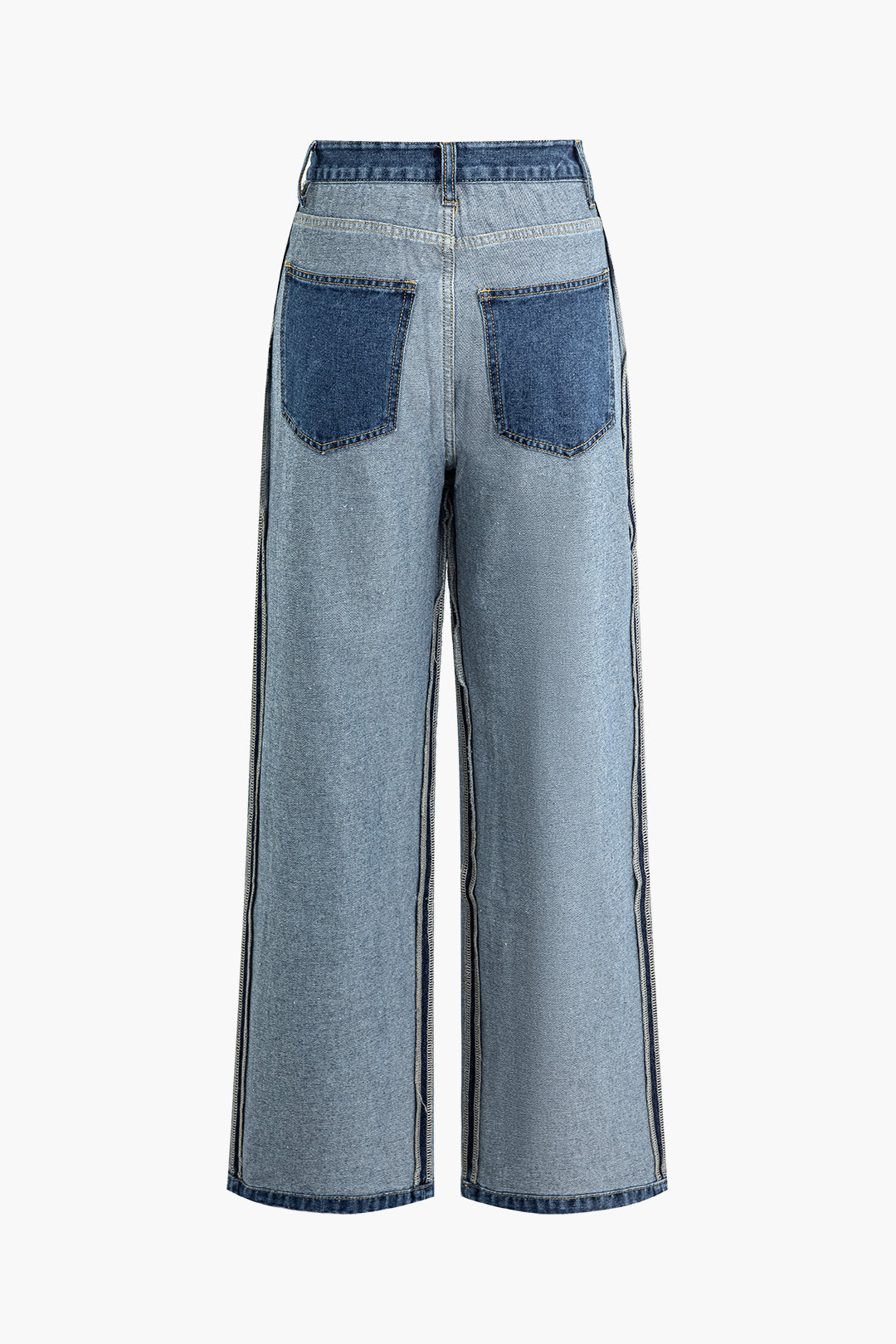 Inside-Out Seam Detail High Waist Straight Leg Jeans - Y2K Aesthetic Denim for Trendy Outfits