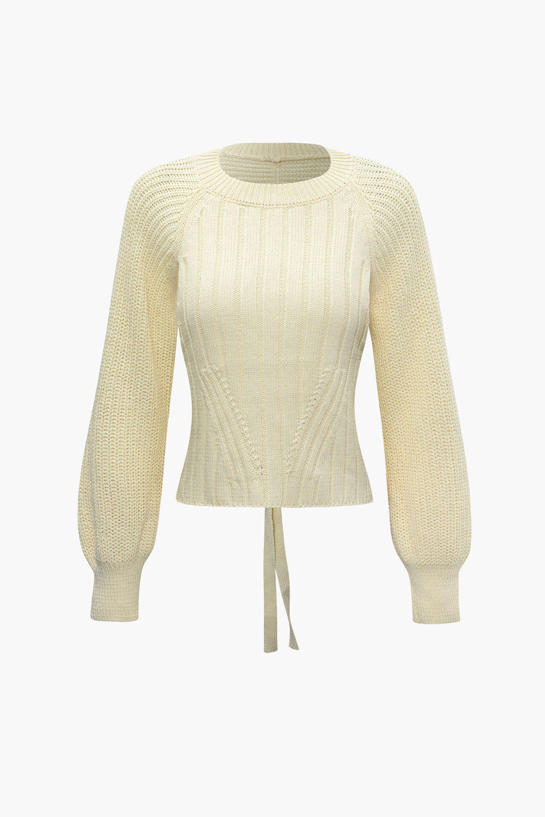 Knot Backless Long Sleeve Knit Top - Y2K Fashion Cute Top for Coquette Aesthetic Outfits