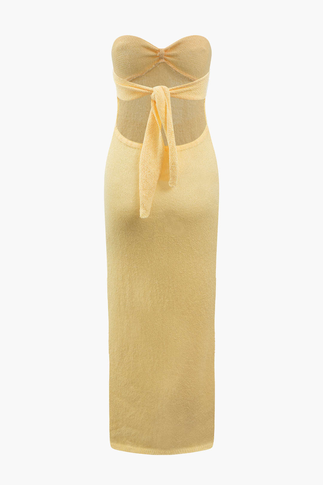 Knot Front Strapless Maxi Dress - Y2K Aesthetic Summer Style for Effortless Chic Looks