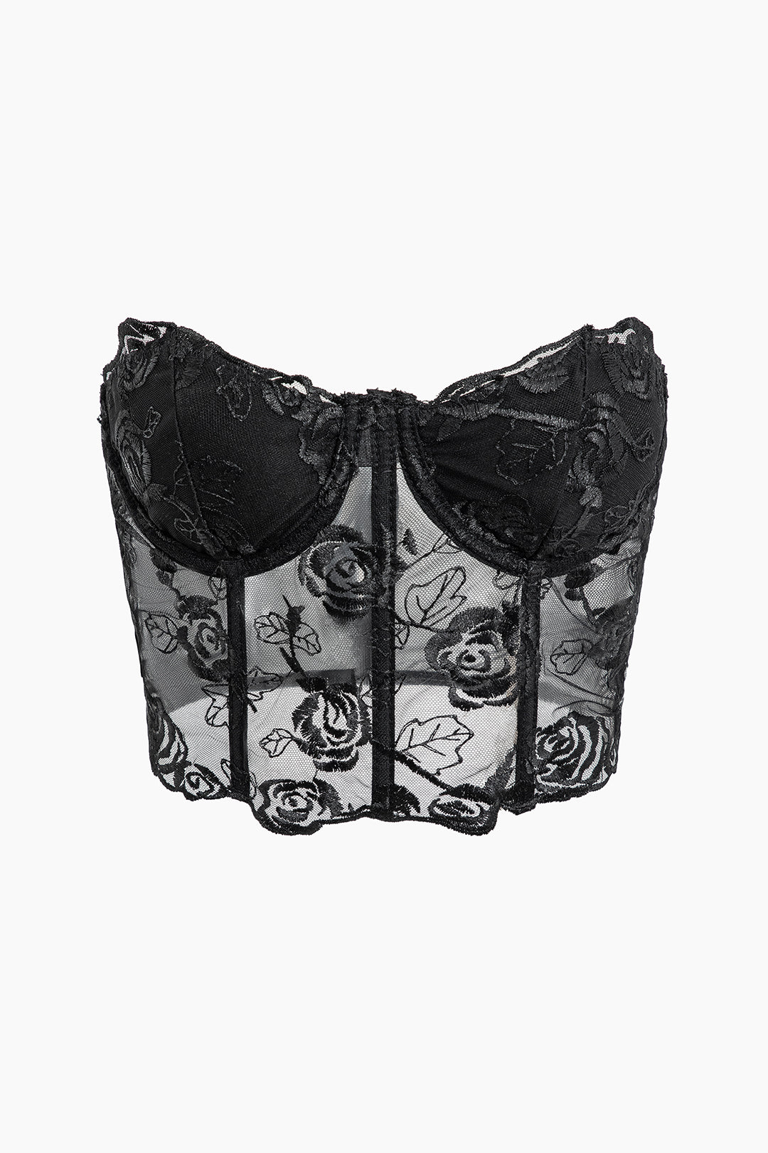 Lace Hook and Eye Back Bustier Tube Top - Y2K Fashion Coquette Aesthetic Cute Crop Top