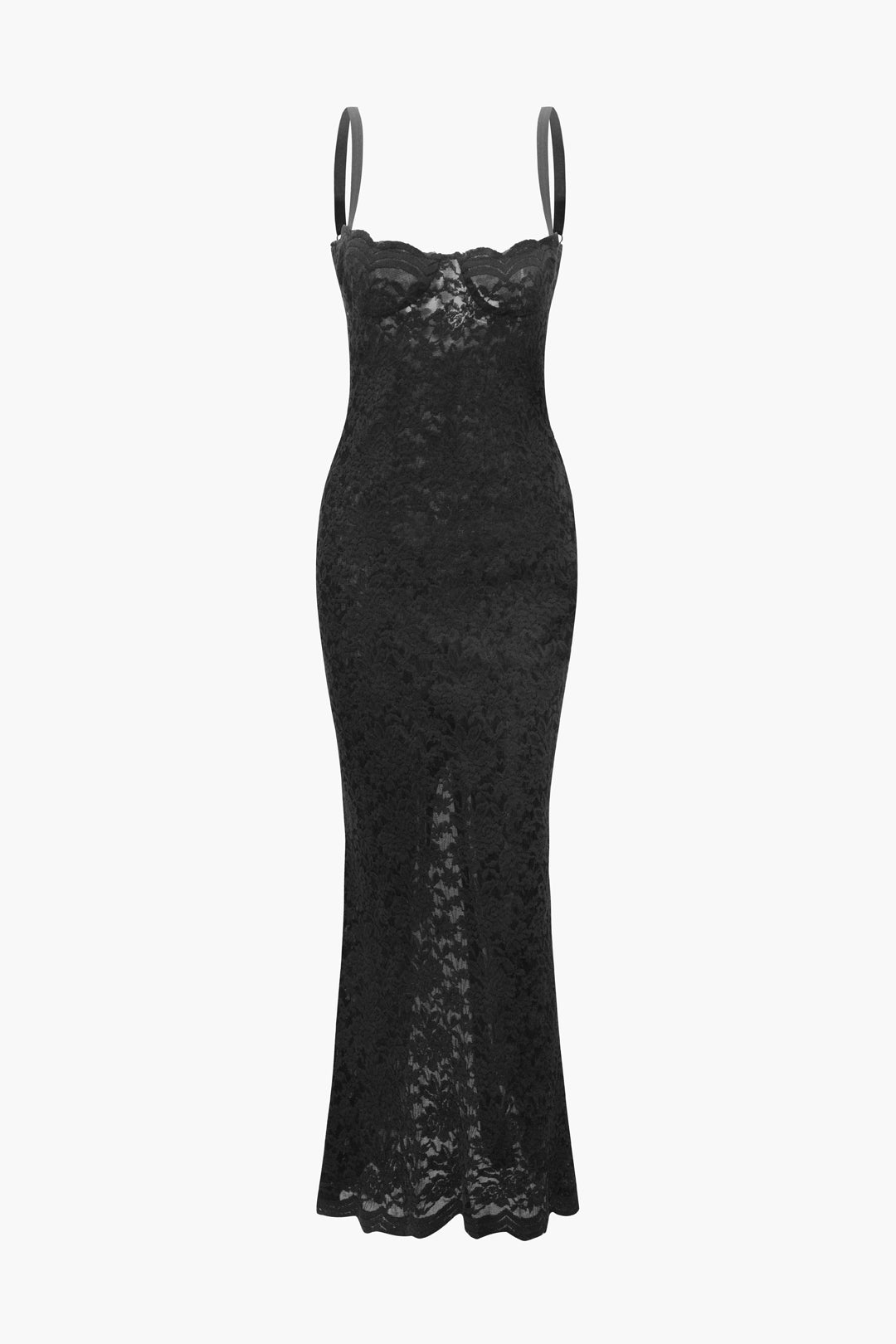 Lace Slip Slit Maxi Dress - Y2K Aesthetic Elegant Evening Wear for Coquette Style