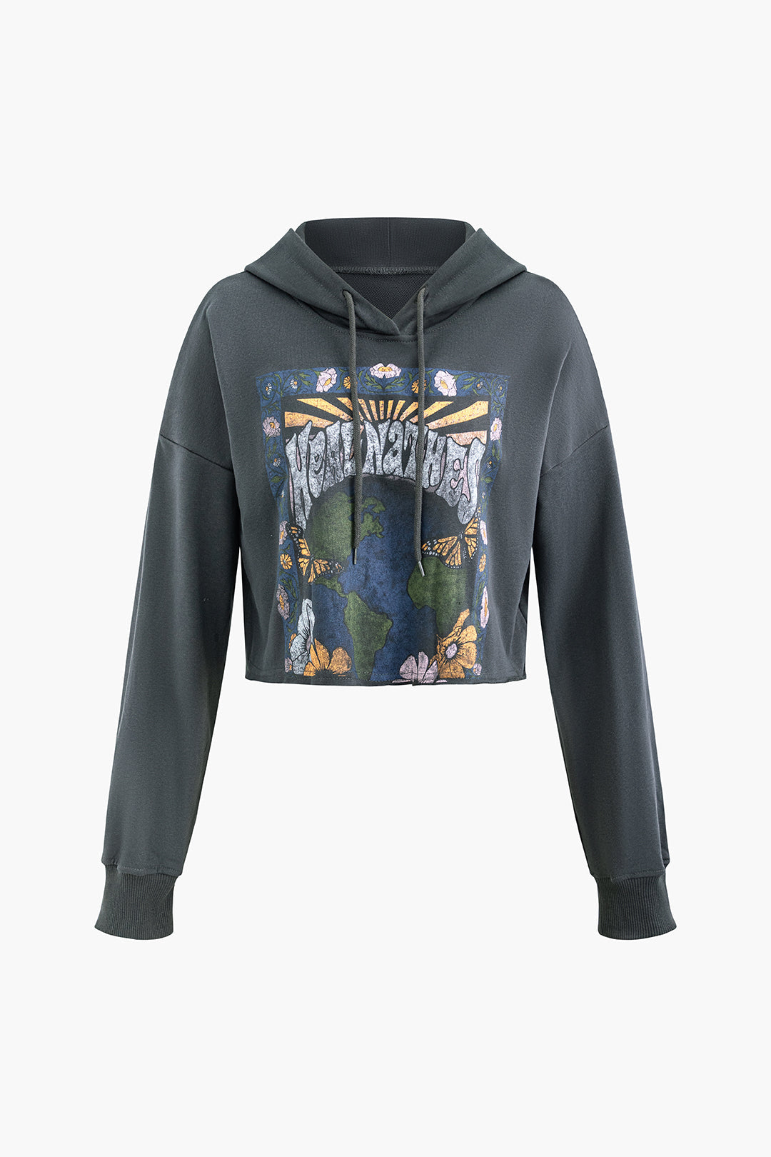 Landscape Print Y2K Hoodie - Aesthetic Comfy Sweatshirt for Trendy Outfits