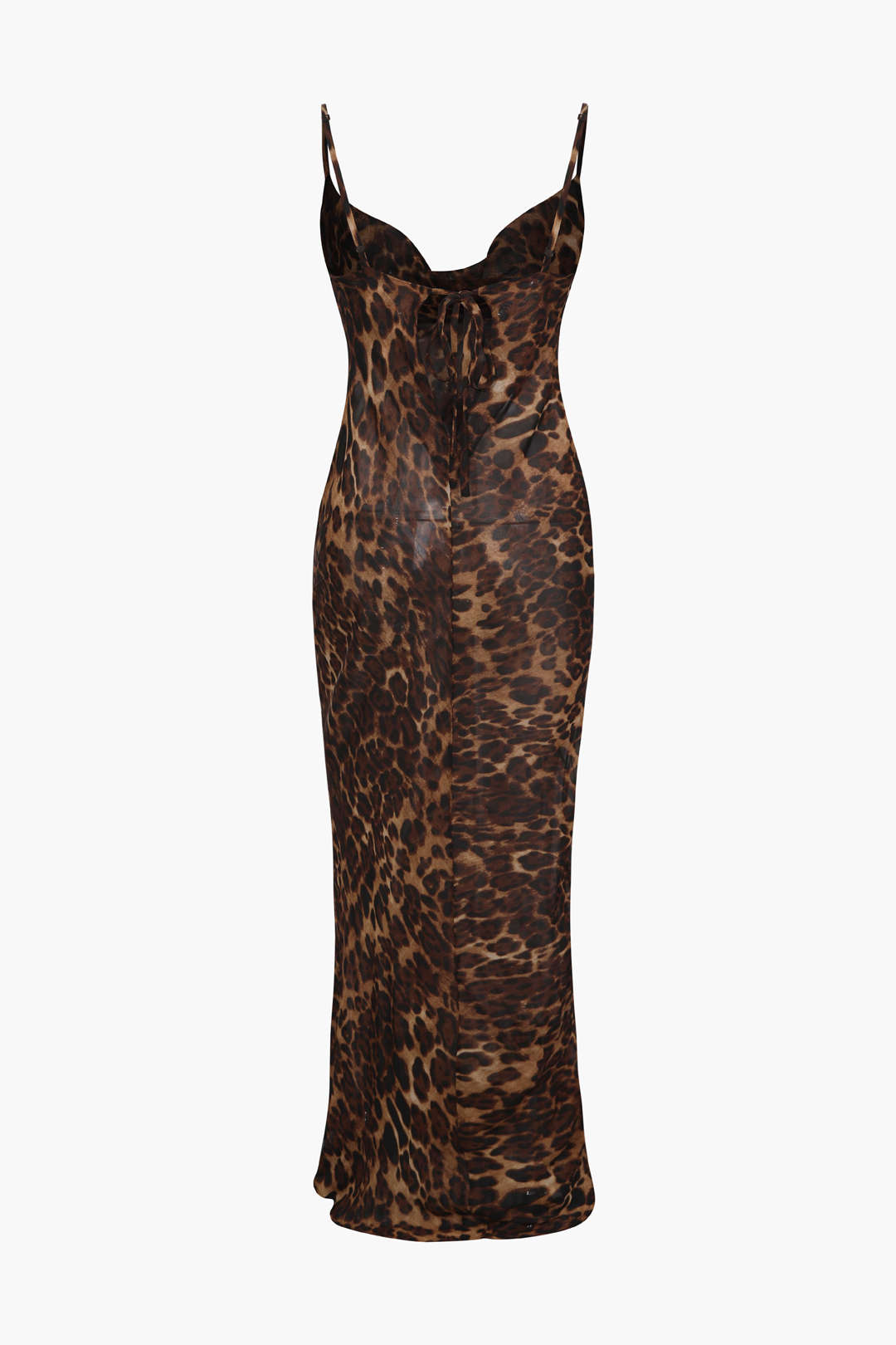 Leopard Print Draped Maxi Dress - Y2K Aesthetic Fashion for Chic Coquette Style