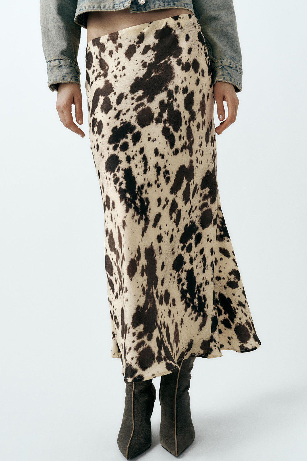 Leopard Print Midi Skirt - Y2K Aesthetic Fashion for Chic Coquette Outfits