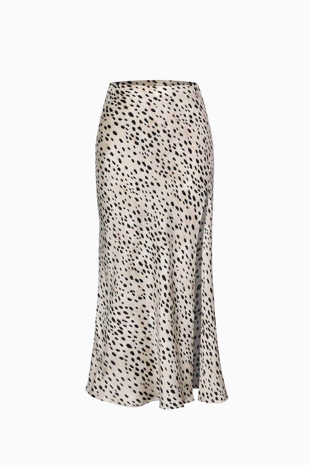 Leopard Print Slit Midi Skirt - Y2K Aesthetic Fashion for Chic Coquette Outfits