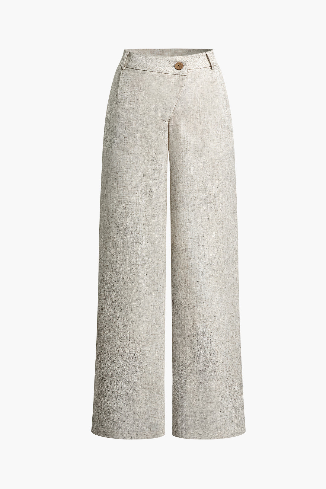 Linen Asymmetrical Zipper Straight Leg Pants for Y2K Aesthetic and Coquette Style Outfits